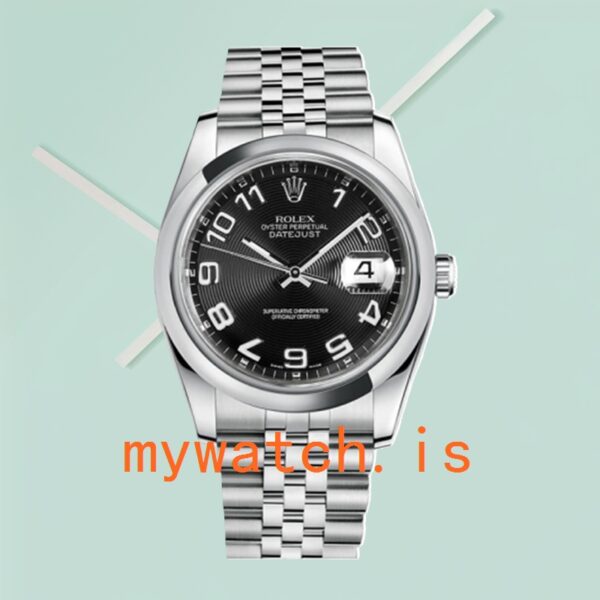 Rolex Datejust 116200BKCAJ Men's 36mm Stainless Steel Black Concentric Dial - Image 2