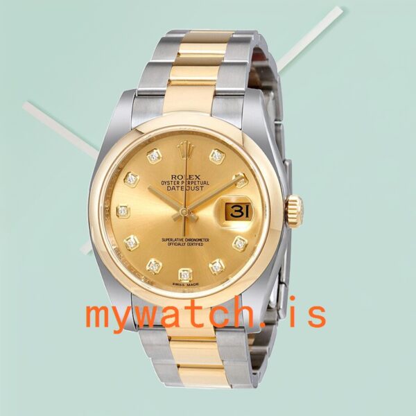 Rolex Datejust Men's 116203CDO 36mm Champagne Dial Stainless Steel - Image 2