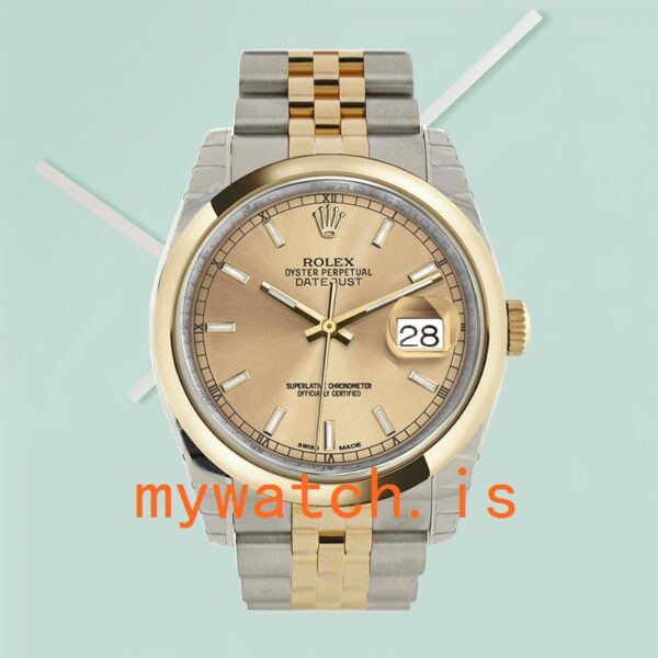 Rolex Datejust Men's 116203CSJ 36mm Champagne Dial Stainless Steel - Image 2