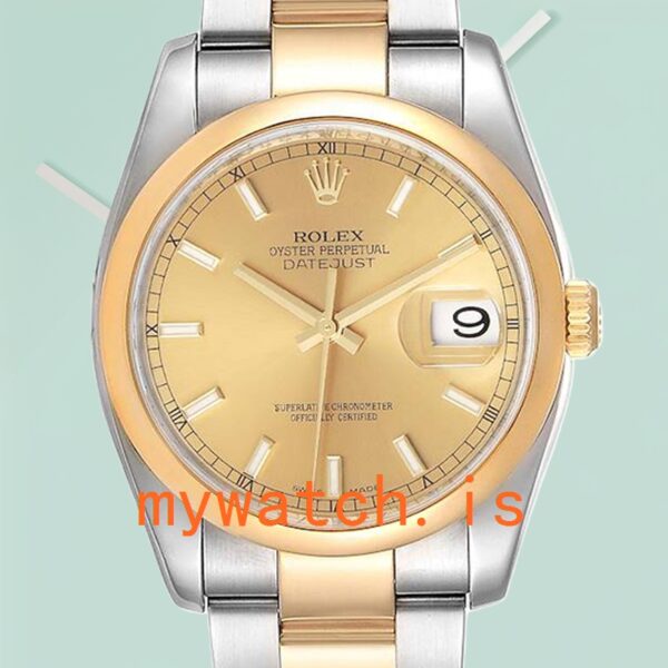 Rolex Datejust 116203-72203 Men's 36mm Stainless Steel Oyster Bracelet