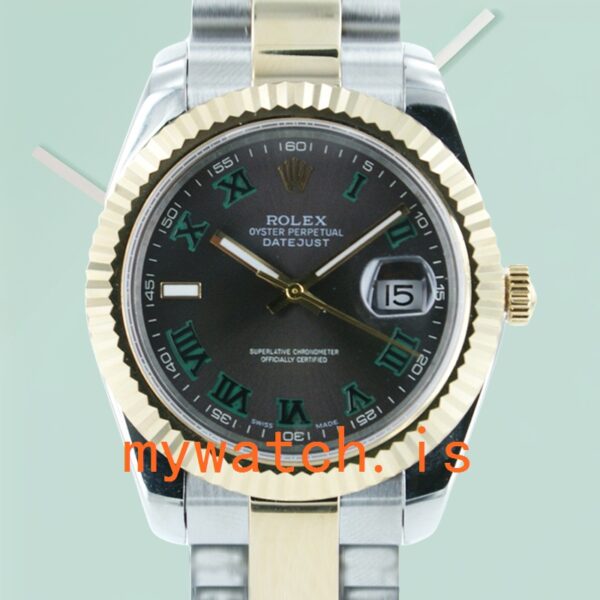 Rolex Datejust 116233GYRO Men's 36mm Silver-tone