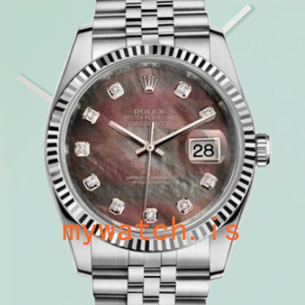 Rolex Datejust Men's 36mm 116234BKMDJ Mother of Pearl Dial Silver-tone