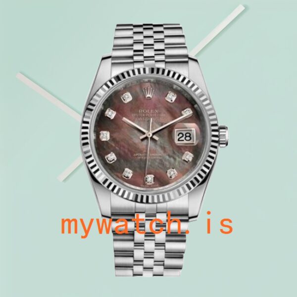 Rolex Datejust Men's 36mm 116234BKMDJ Mother of Pearl Dial Silver-tone - Image 2