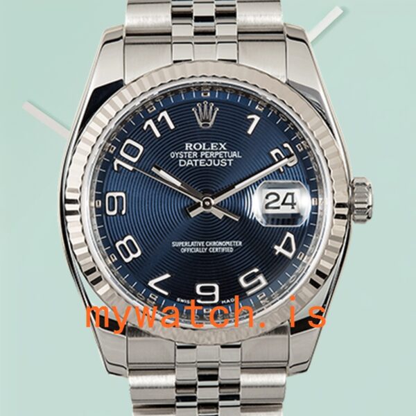 Rolex Datejust Men's 116234BLCAJ 36mm Stainless Steel