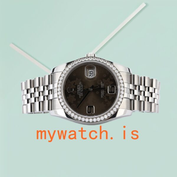 Rolex Datejust 116244BFAJ 36mm Men's Diamond Bezel Silver-tone - Image 3