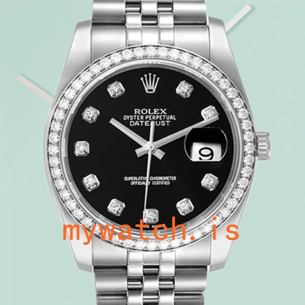 Rolex Datejust 36mm 116244BKDJ Men's Black Dial
