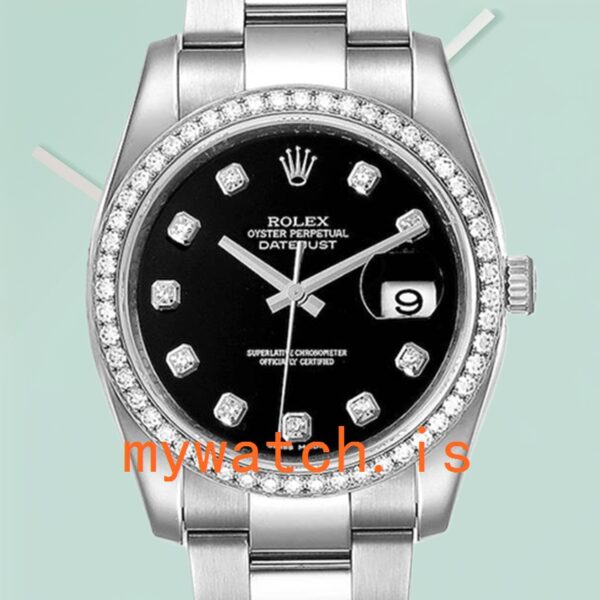 Rolex Datejust 116244BKDO 36mm Men's Silver-tone