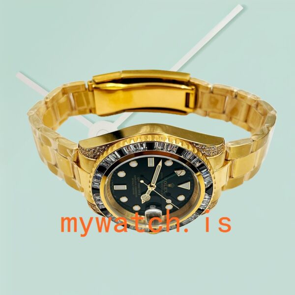 Rolex GMT-Master II Men's 40mm 116758 Diamond Bezel Green Dial - Image 3