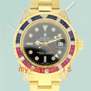 Rolex Gmt Master Men's 116758 SAru-78208 40mm Oyster Bracelet Black Dial