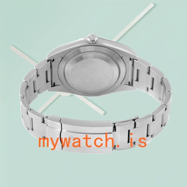 Rolex Oyster Perpetual Unisex 41mm m124300-0006 Silver-tone Turquoise Blue Dial - Image 4