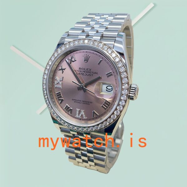 Rolex Datejust Ladies 36mm m126284rbr-0023 Jubilee Bracelet Pink Dial - Image 3