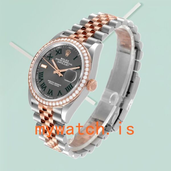 Rolex Datejust m126281rbr-0017 Men's 36mm Jubilee Bracelet Grey Dial - Image 3