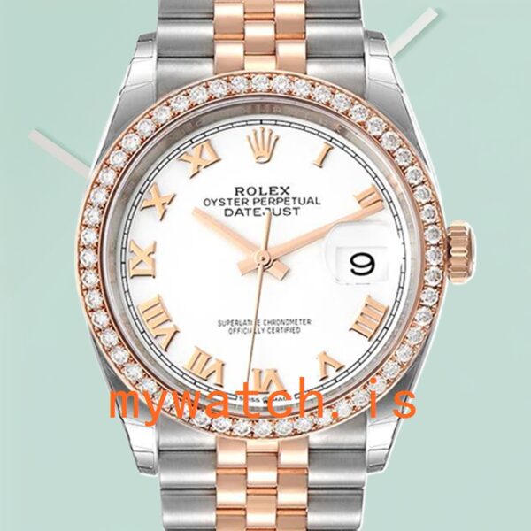 Rolex Datejust m126281rbr-0003 36mm Men's White Dial Silver-tone