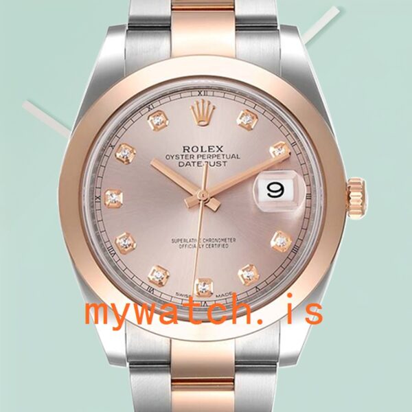 Rolex Datejust m126301-0007 41mm Men's Pink Dial Silver-tone