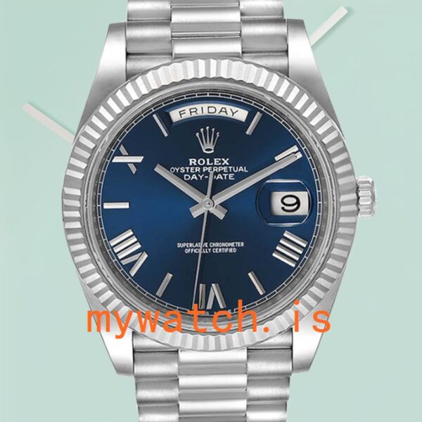 Rolex Day-Date Men's 40mm m228239-0007 Blue Dial
