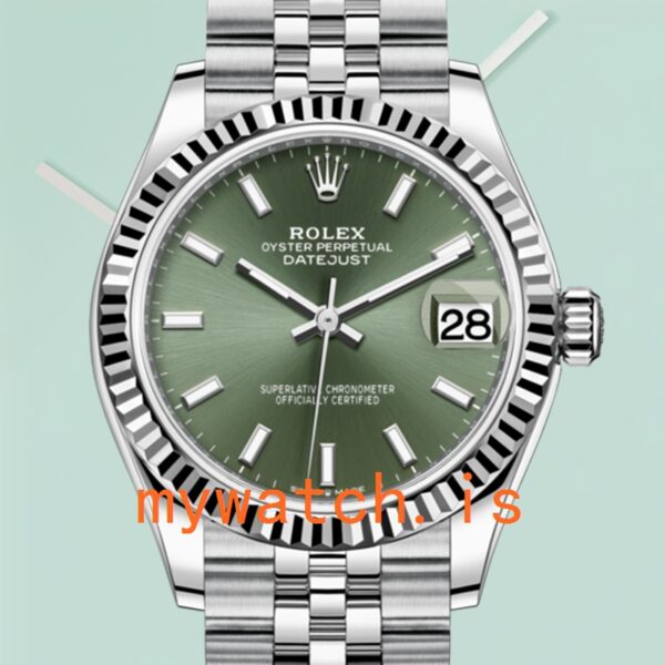 Rolex Datejust Unisex 31mm m278274-0018 Silver-tone Green Dial