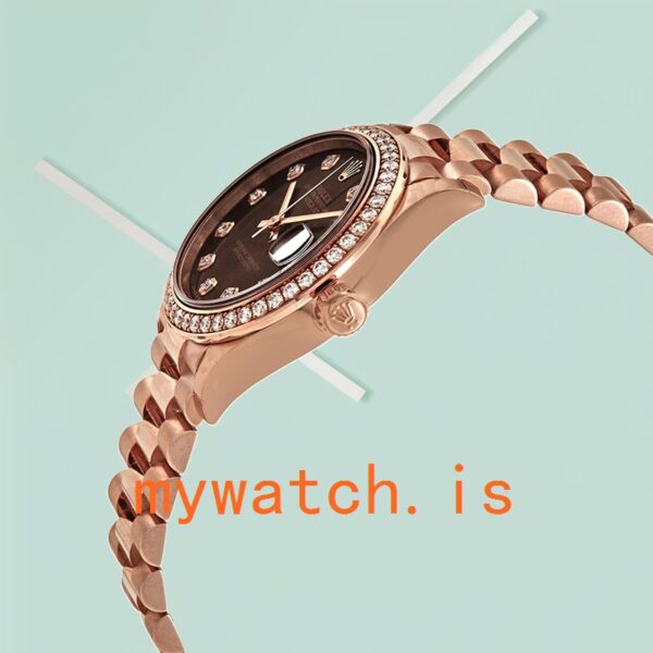 Rolex Datejust Ladies 31mm m278285rbr-0006 Chocolate Dial President Bracelet - Image 3