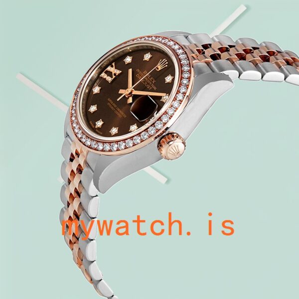Rolex Datejust Ladies 28mm m279381rbr-0003 Silver-tone Chocolate Dial - Image 3