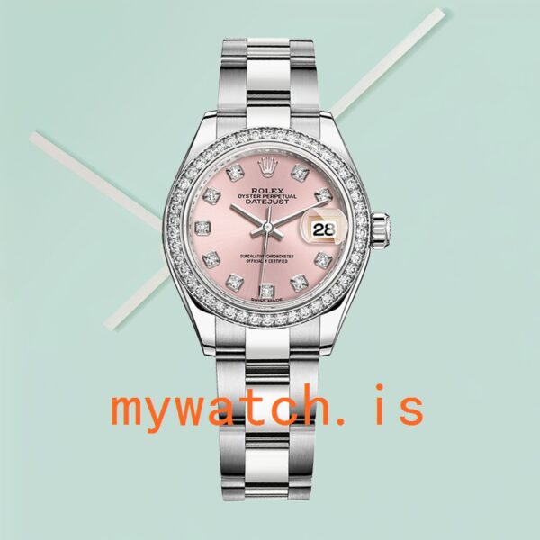 Rolex Datejust 28mm Ladies m279384rbr-0004 Automatic Oyster Bracelet - Image 2