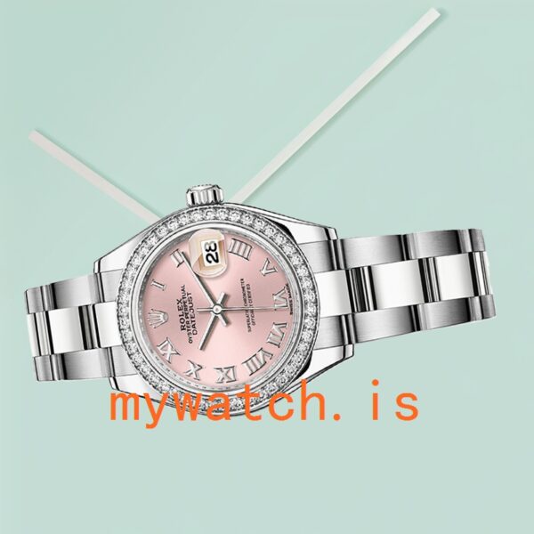 Rolex Datejust Ladies 28mm m279384rbr-0006 Diamond Bezel Pink Dial - Image 3