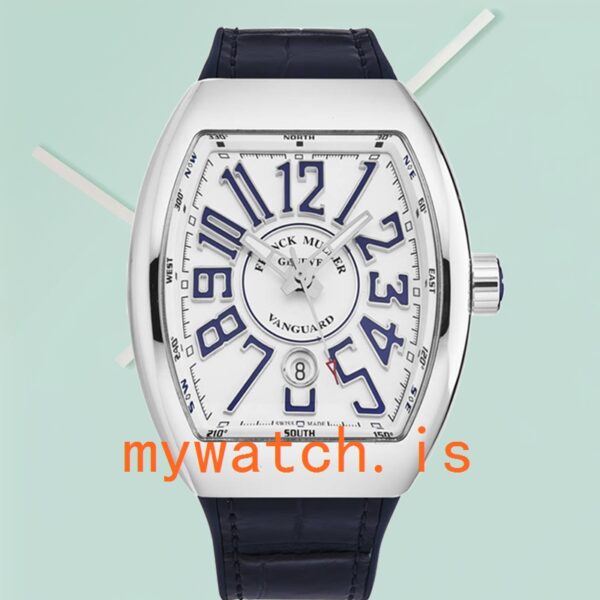 Franck Muller Vanguard Men's 45SCWHTWHTBLU-1 45mm White Dial