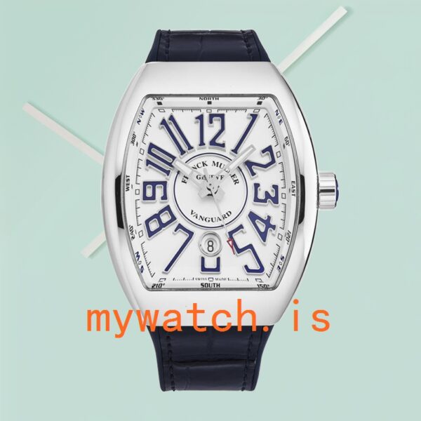 Franck Muller Vanguard Men's 45SCWHTWHTBLU-1 45mm White Dial - Image 2