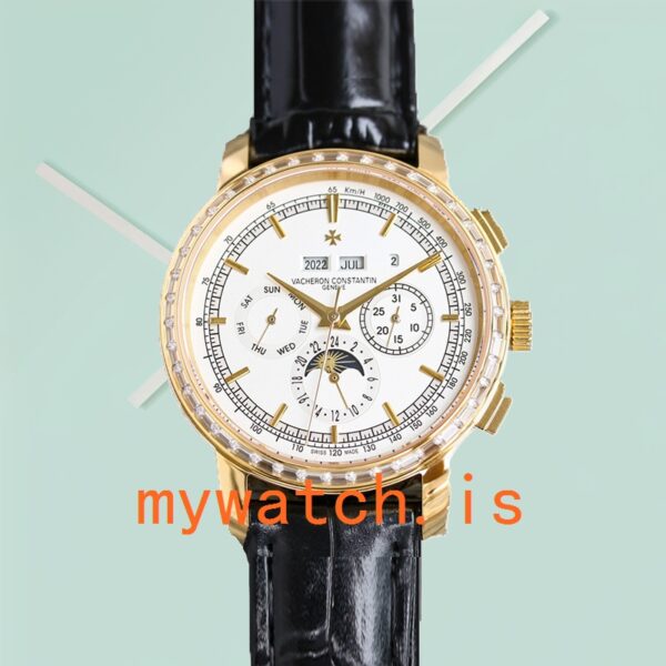 Vacheron Constantin Patrimony 43mm 47292000R-9392A Men's White Dial Leather Strap - Image 2