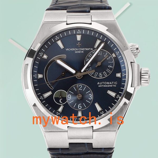 Vacheron Constantin Overseas Men's 41mm 47450/000A-9039 Leather Strap Blue Dial