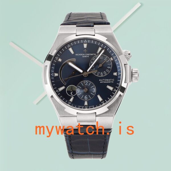 Vacheron Constantin Overseas Men's 41mm 47450/000A-9039 Leather Strap Blue Dial - Image 2