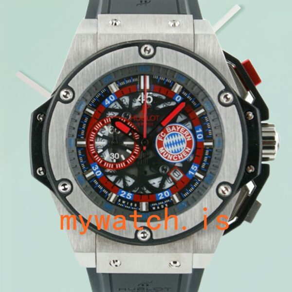 Hublot King Power Men's 716.NX.1129.RX.BYM12 48mm Silver-tone/Rose Gold-tone/Black-tone Stainless Steel
