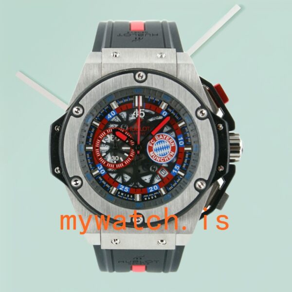 Hublot King Power Men's 716.NX.1129.RX.BYM12 48mm Silver-tone/Rose Gold-tone/Black-tone Stainless Steel - Image 2
