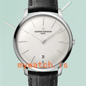 Vacheron Constantin Patrimony Men's 40mm 85180000G-9230 Leather Strap Silver Dial