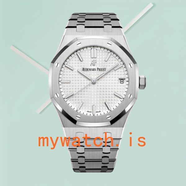 Audemars Piguet Royal Oak 15500ST.OO.1220ST.04 Men's 41mm White Dial Bracelet - Image 2
