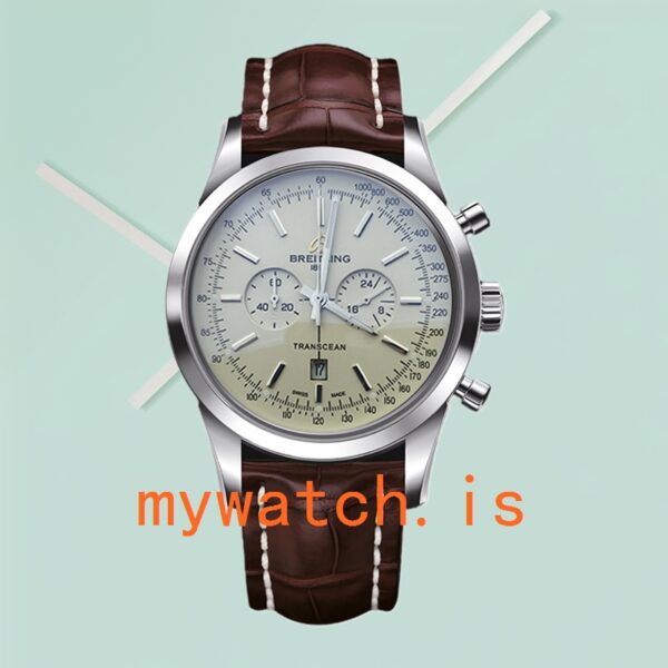 Breitling Transocean A4131012 Men's 46mm White Dial Silver-tone - Image 2
