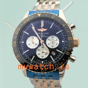 Breitling Chronoliner 46mm Men's RB046116-002 Silver-tone Black Dial