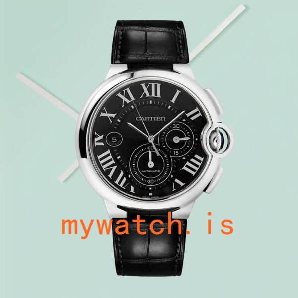 Cartier Ballon Bleu 47mm W6920052 Men's Black Dial Automatic - Image 2