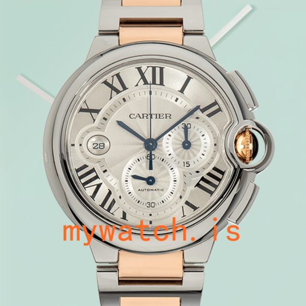 Cartier Ballon Bleu 47mm Men's W6920075 Stainless Steel Silver-tone