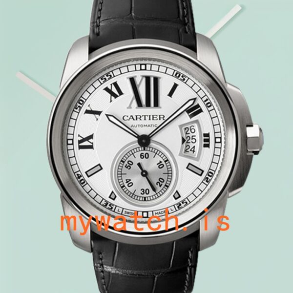 Cartier Calibre Men's 42mm W7100013 Silver-tone White Dial