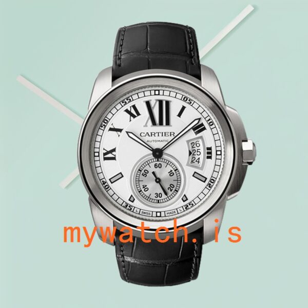 Cartier Calibre Men's 42mm W7100013 Silver-tone White Dial - Image 2