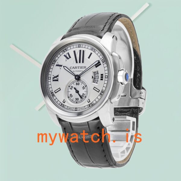 Cartier Calibre Men's 42mm W7100013 Silver-tone White Dial - Image 3