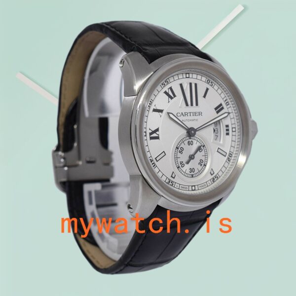 Cartier Calibre Men's 42mm W7100013 Silver-tone White Dial - Image 4