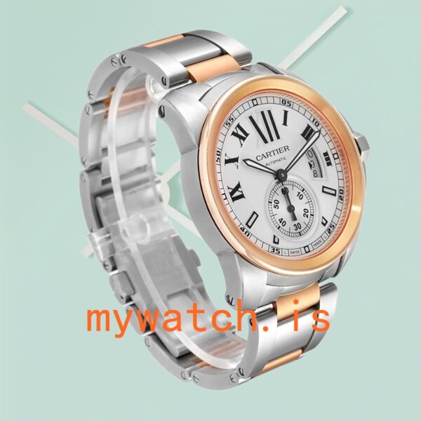 Cartier Calibre W7100036 Men's 42mm Stainless Steel Silver White Dial - Image 3