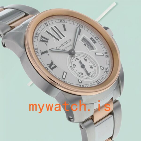 Cartier Calibre W7100036 Men's 42mm Stainless Steel Silver White Dial - Image 4
