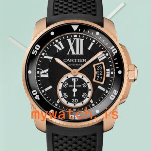 Cartier Calibre W7100052 Men's 42mm Rose Gold-tone