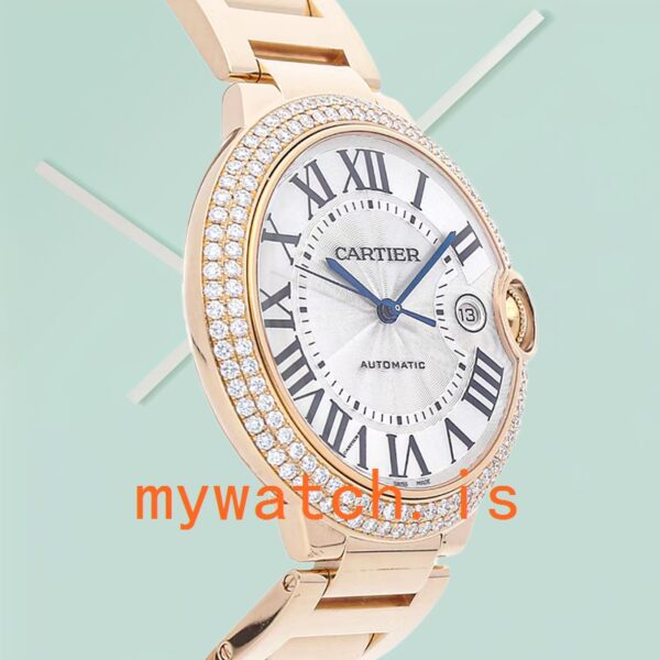 Cartier Ballon Bleu WE9007Z3 42mm Men's Diamond Bezel - Image 3