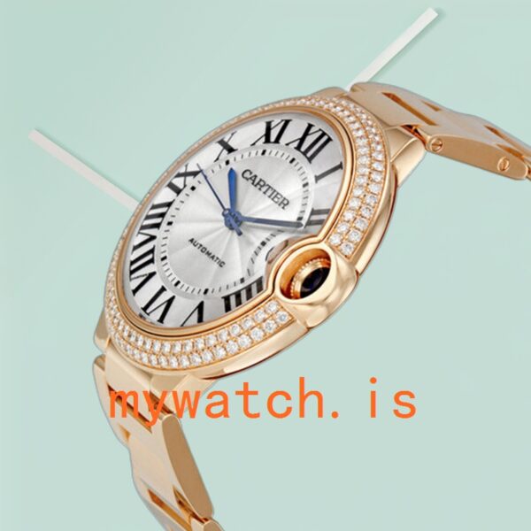 Cartier Ballon Bleu WE9007Z3 42mm Men's Diamond Bezel - Image 4