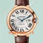 Cartier Ballon Bleu Men's WGBB0030 42mm White Dial Leather Strap