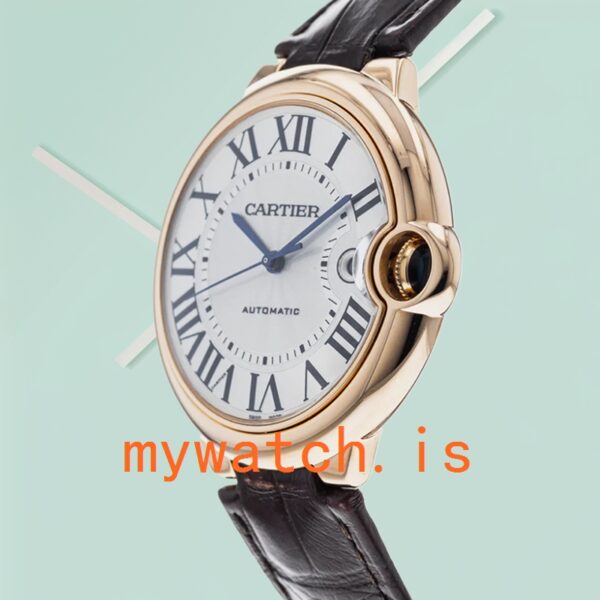 Cartier Ballon Bleu Men's WGBB0030 42mm White Dial Leather Strap - Image 3
