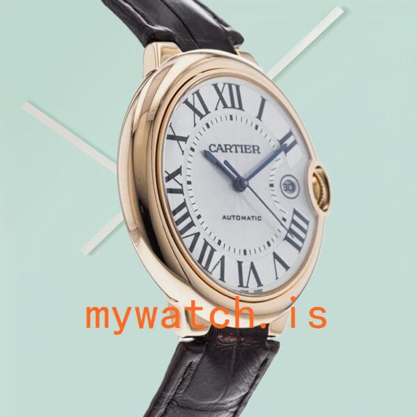 Cartier Ballon Bleu Men's WGBB0030 42mm White Dial Leather Strap - Image 4