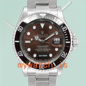 Rolex Submariner Men's 40mm Harley-Davidson Silver-tone Brown Dial